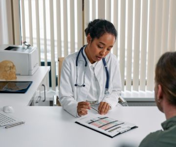 doctor using printer