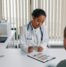 doctor using printer