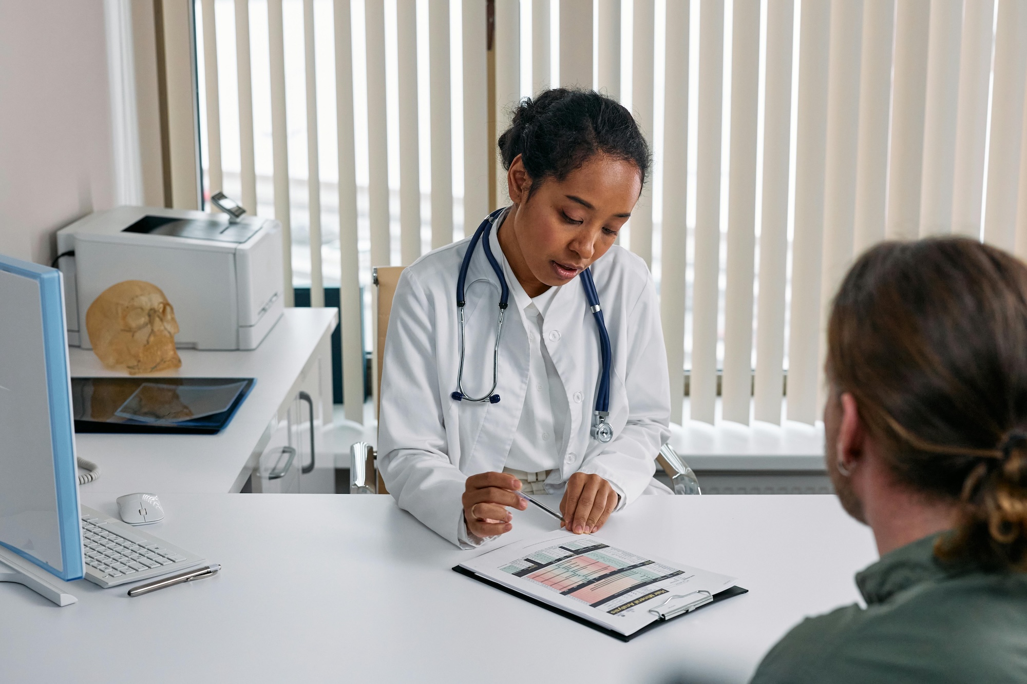 doctor using printer