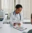 doctor using printer
